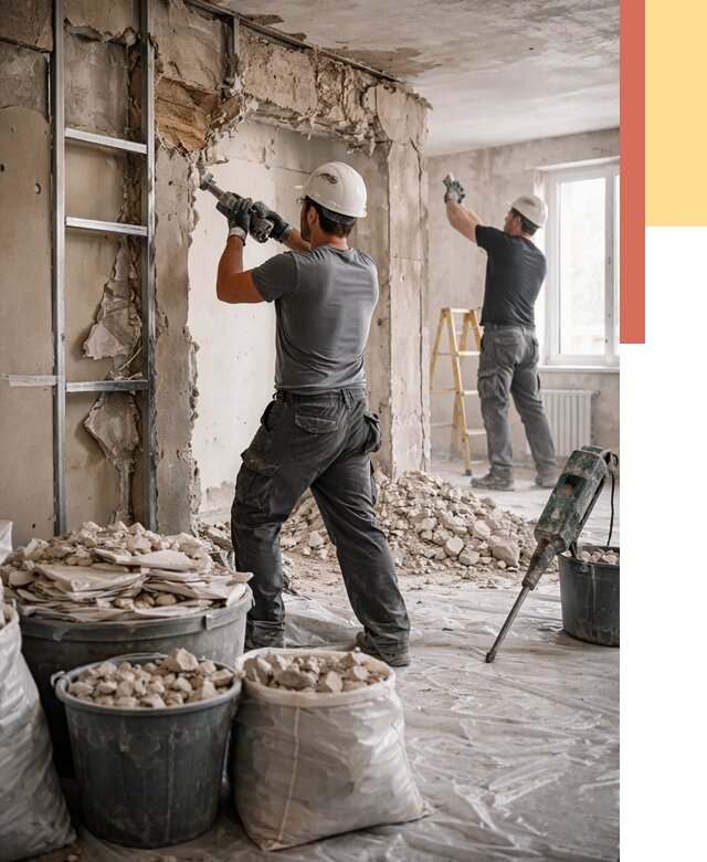 Демонтажные работы в Балахне от 2821 руб. — услуги и цена под ключ | ОТДЕЛОЧНИК-Блх