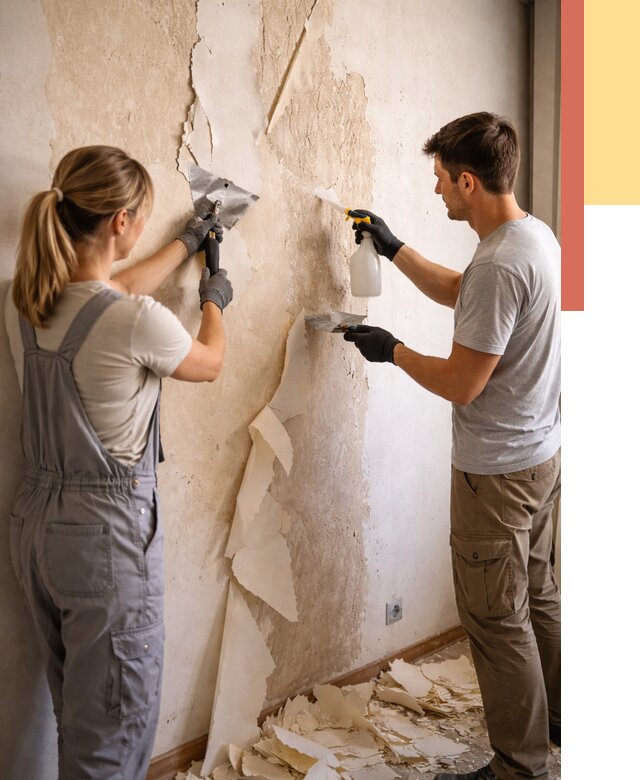 Снятие старых обоев в Балахне от 5485 руб. под ключ недорого | ОТДЕЛОЧНИК-Блх