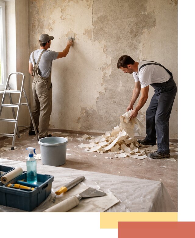 Снятие старых обоев в Балахне быстро и качественно