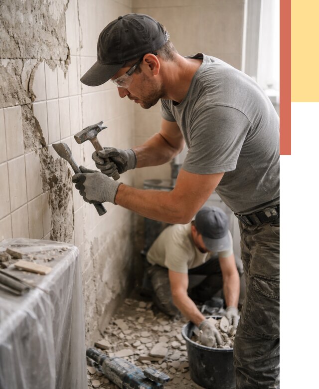 Демонтаж плитки со стен в Балахне от 888 руб. — быстро и недорого | ОТДЕЛОЧНИК-Блх