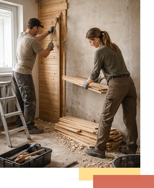 Демонтаж вагонки со стен в Балахне — профессиональный демонтаж