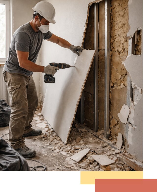 Демонтаж гипсокартона со стен в Балахне качественно и быстро