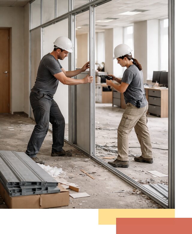 Демонтаж алюминиевых перегородок в Балахне быстро и аккуратно