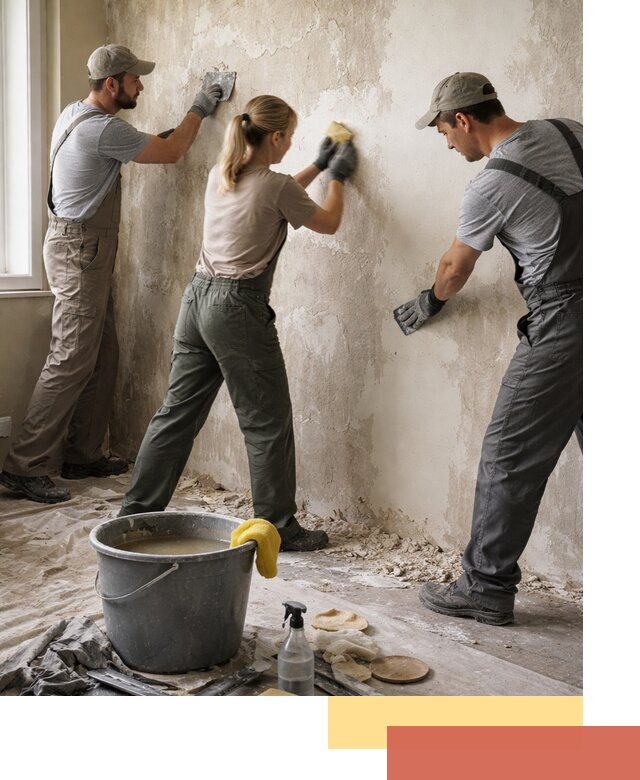 Очистка стен от клея и грунтовки в Балахне качественно и быстро