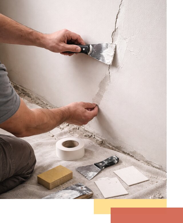 Заделка трещин и сколов в стенах и потолках в Балахне