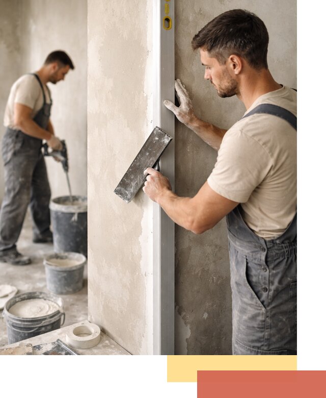 Выведение углов стен в Балахне: монтаж и оштукатуривание