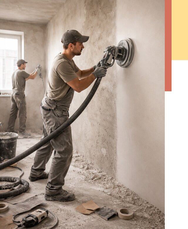 Шлифовка стен в Балахне от 1254 руб/м2 — быстро и недорого | ОТДЕЛОЧНИК-Блх