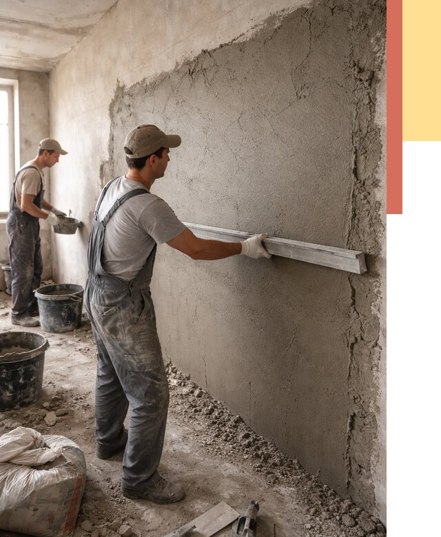 Цементная штукатурка стен в Балахне от 4702 руб/м2 — быстро и недорого | ОТДЕЛОЧНИК-Блх