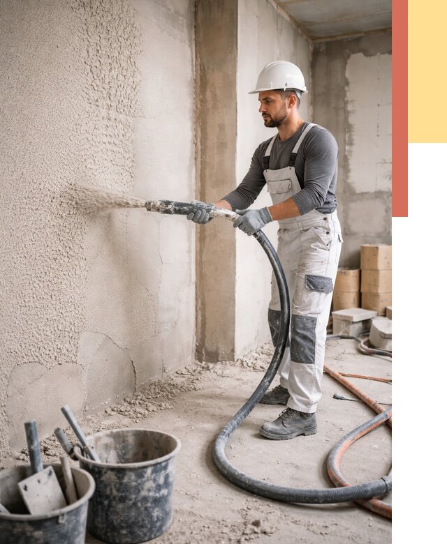 Машинная штукатурка стен в Балахне под ключ от 6791 руб./м2 | ОТДЕЛОЧНИК-Блх