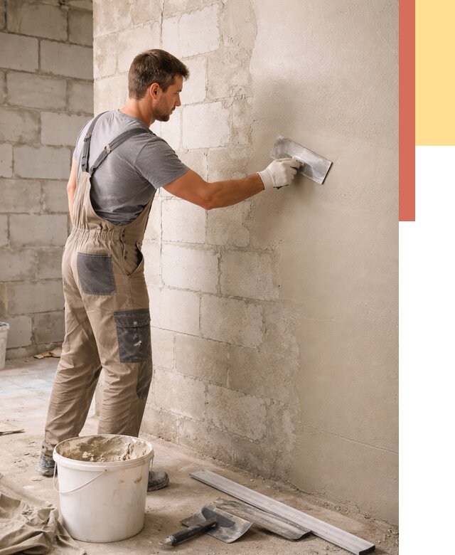 Штукатурка стен из газобетона в Балахне от 2194 руб./м2 — быстро и недорого | ОТДЕЛОЧНИК-Блх