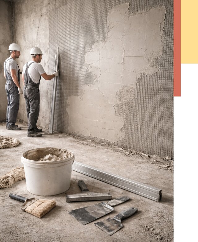 Штукатурка стен по сетке в Балахне от 5746 руб./м2 — быстро и недорого | ОТДЕЛОЧНИК-Блх