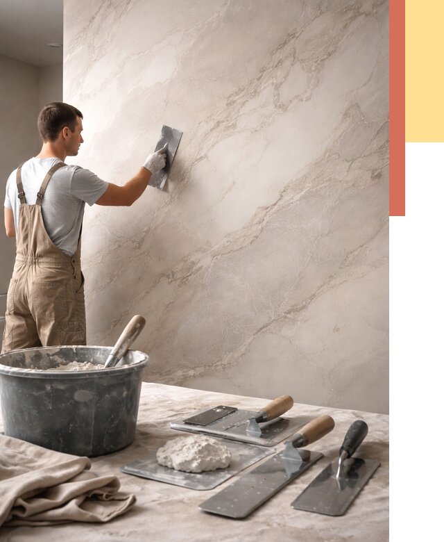 Декоративная штукатурка под мрамор в Балахне от 2925 руб./м² — быстро и недорого | ОТДЕЛОЧНИК-Блх