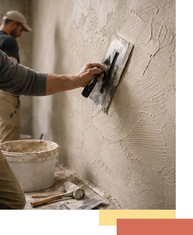 Фактурная штукатурка стен в Балахне — монтаж, отделка, реставрация