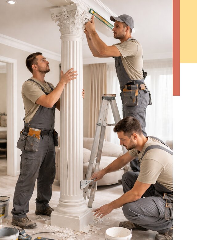 Установка декоративных колонн в Балахне от 12538 руб. под ключ | ОТДЕЛОЧНИК-Блх