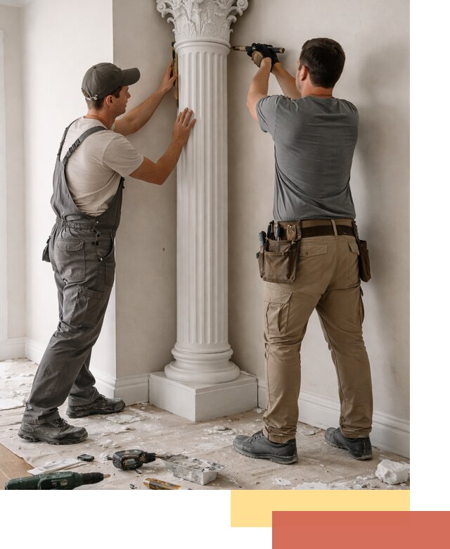 Установка декоративных колонн в Балахне под ключ