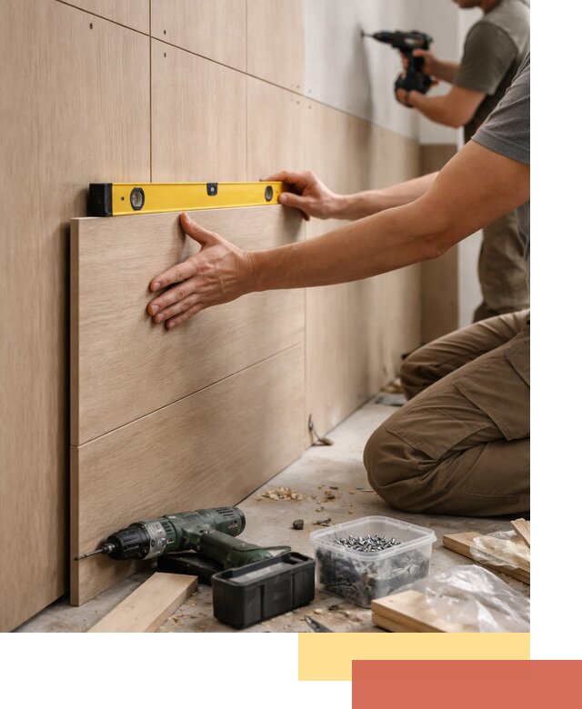 Профессиональный монтаж МДФ панелей на стены в Балахне