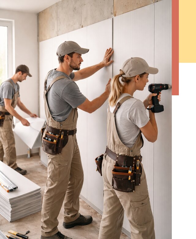 Монтаж ПВХ панелей на стены в Балахне от 470 руб/м2 — быстро и недорого | ОТДЕЛОЧНИК-Блх