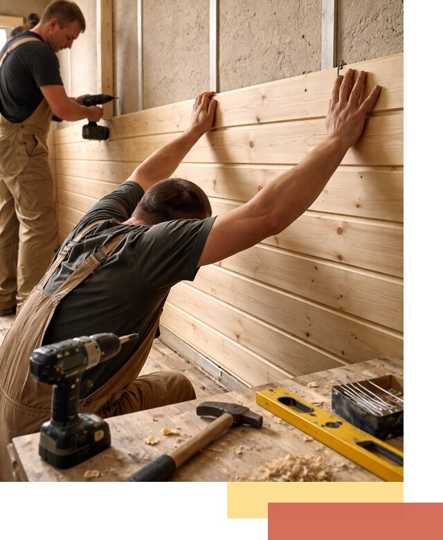 Монтаж деревянной вагонки на стены в Балахне быстро и качественно