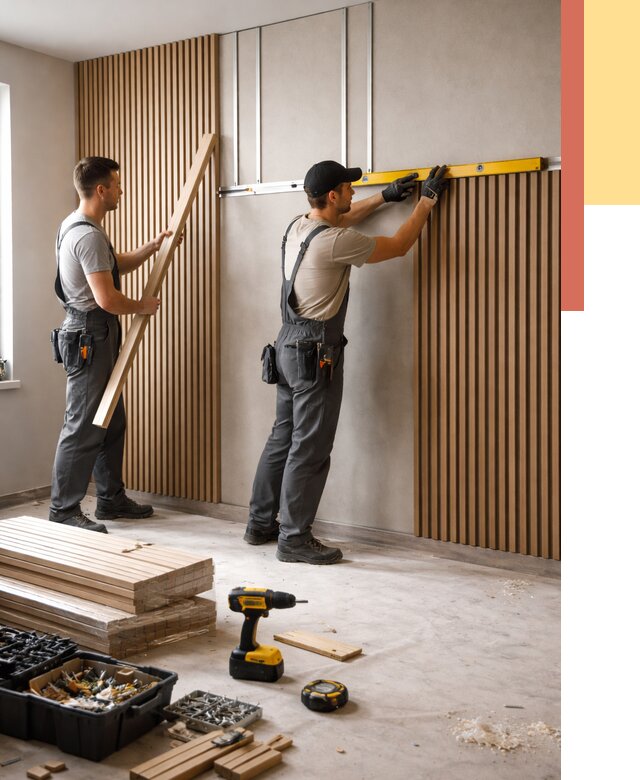 Монтаж реечных панелей на стены в Балахне от 1254 руб. — быстро и недорого | ОТДЕЛОЧНИК-Блх