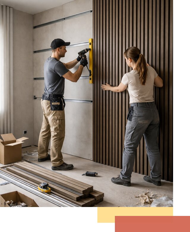 Монтаж реечных панелей на стены в Балахне