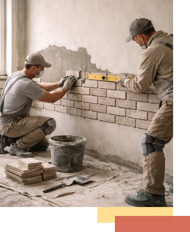 Монтаж декоративного кирпича профессионально в Балахне