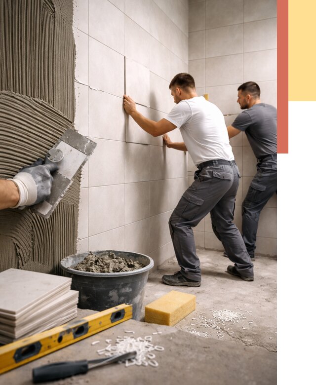 Укладка плитки на стены в Балахне от 888 руб. — качественно и недорого | ОТДЕЛОЧНИК-Блх