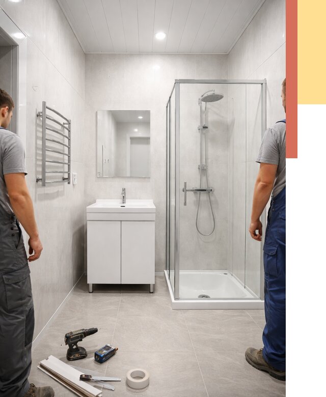 Отделка ванной комнаты панелями ПВХ в Балахне от 4702 руб. за м2 | ОТДЕЛОЧНИК-Блх