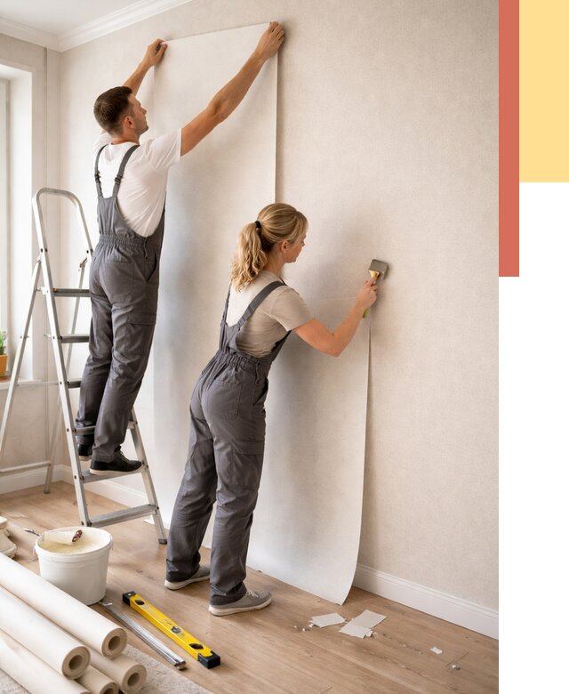 Поклейка флизелиновых обоев в Балахне от 6269 руб. | Быстро и недорого — ОТДЕЛОЧНИК-Блх