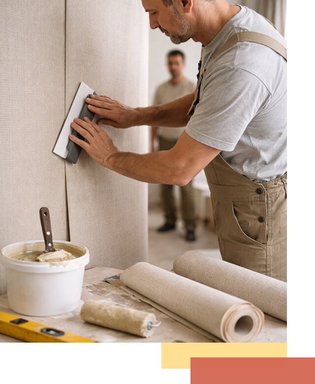 Поклейка текстильных обоев в Балахне профессионально и аккуратно