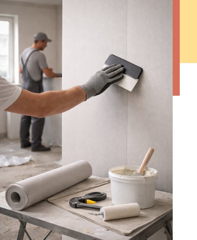 Поклейка обоев под покраску в Балахне от 3657 руб. за м2 | ОТДЕЛОЧНИК-Блх