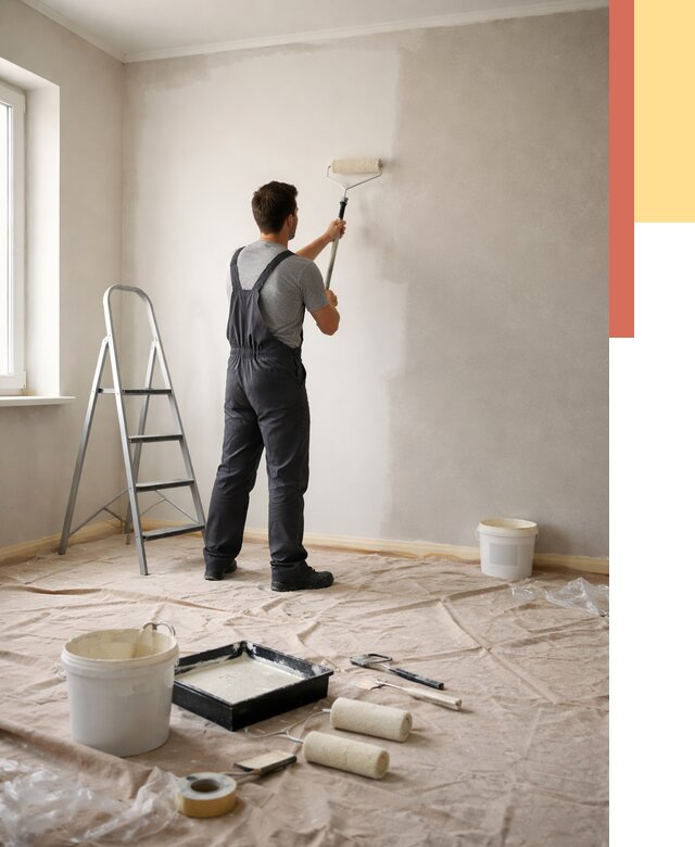 Покраска стен моющейся краской в Балахне от 366 руб./м² — быстро и недорого | ОТДЕЛОЧНИК-Блх