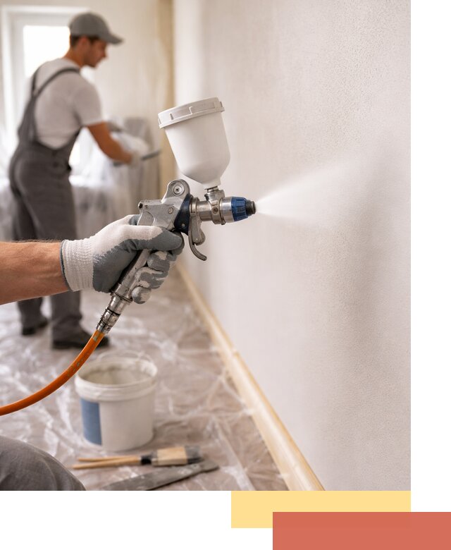 Покраска стен краскопультом в Балахне быстро и качественно