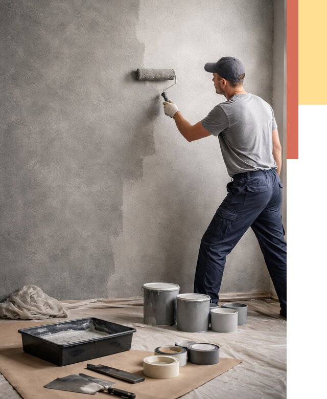 Покраска стен под бетон в Балахне от 679 руб. за м2 — быстро и недорого | ОТДЕЛОЧНИК-Блх