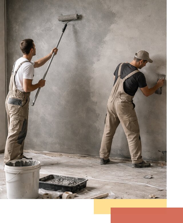 Покраска стен под бетон в Балахне профессионально и недорого