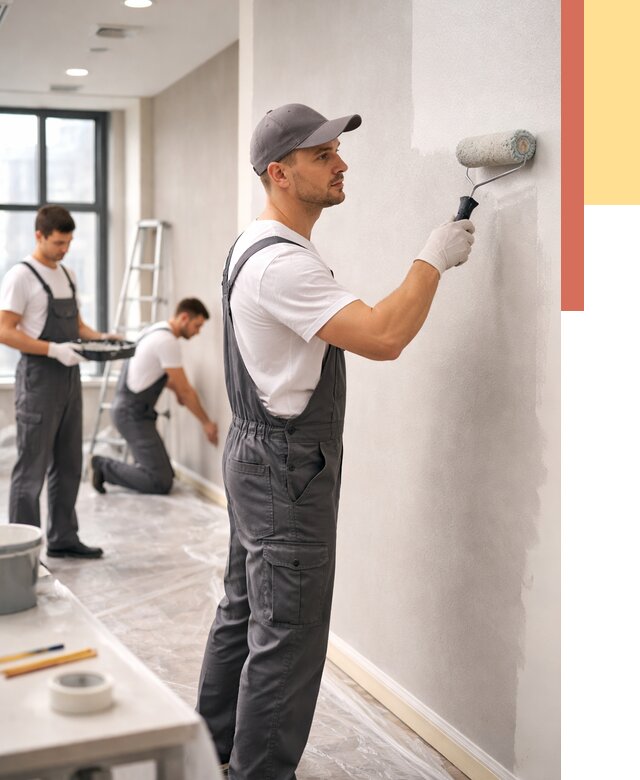 Покраска стен в офисе в Балахне от 8881 руб. — быстро и недорого | ОТДЕЛОЧНИК-Блх