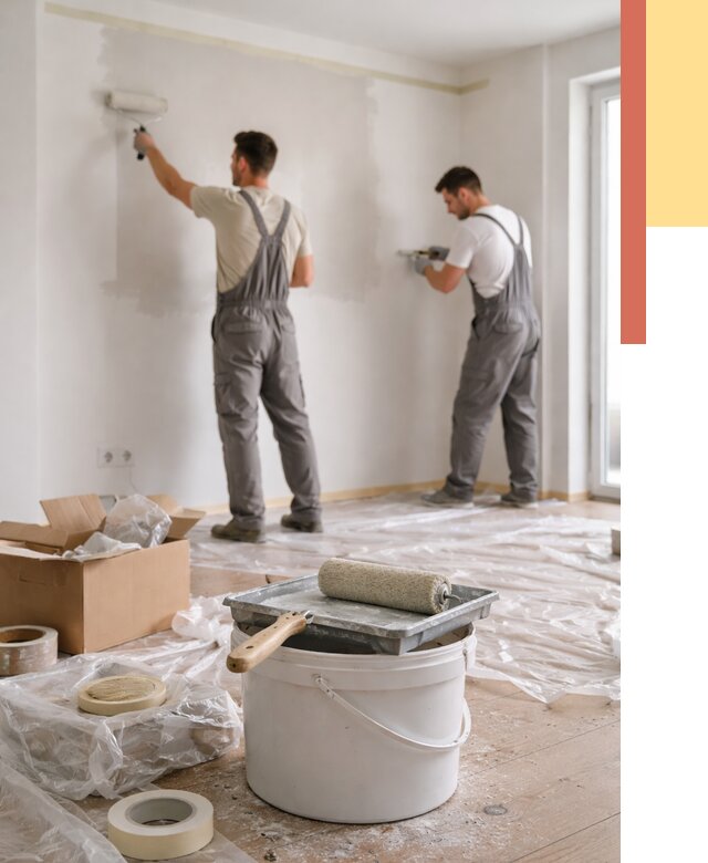 Покраска стен в квартире в Балахне от 2612 руб/м2 — быстро и недорого | ОТДЕЛОЧНИК-Блх