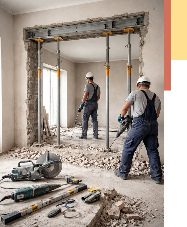 Прорезка проема в стене в Балахне от 4702 руб. — быстро и недорого | ОТДЕЛОЧНИК-Блх