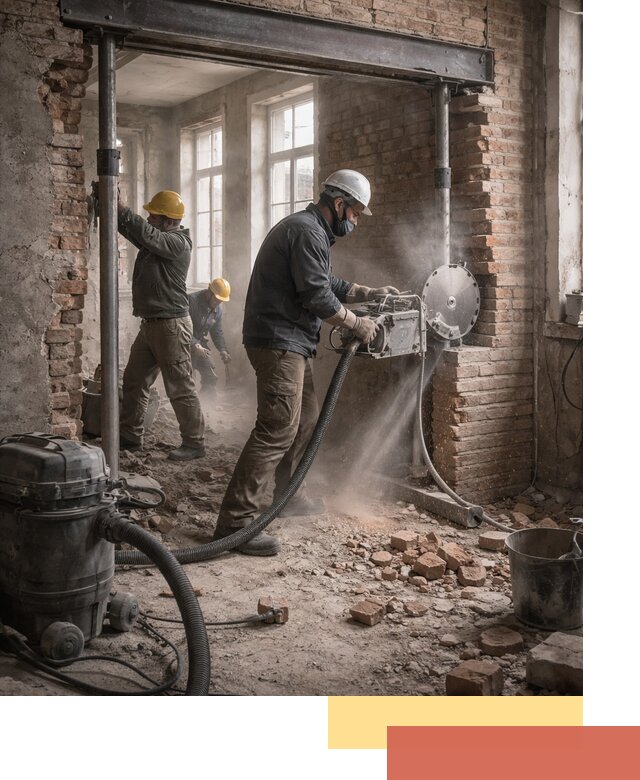 Прорезка проема в стене под дверной или оконный проем в Балахне