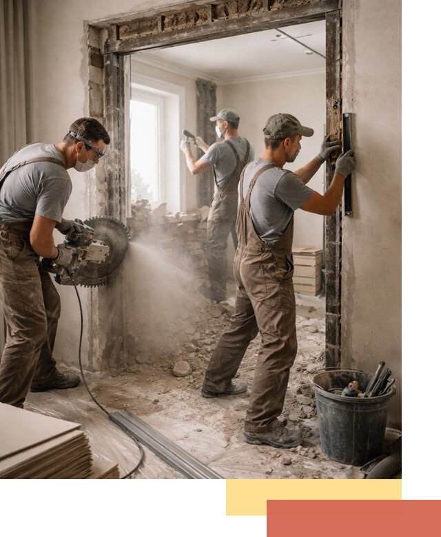 Расширение дверного проема под установку новой двери в Балахне