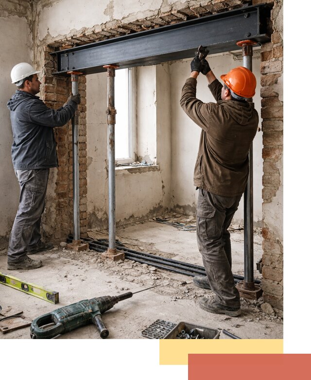 Усиление проема в стене в Балахне для расширения и безопасности