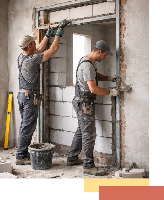 Закладка дверного проема под ключ в Балахне: демонтаж, монтаж, отделка