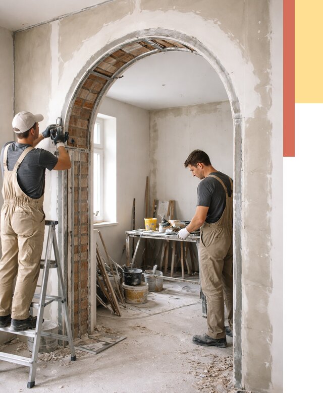 Устройство арочного проема в Балахне от 9926 руб. под ключ — быстро и недорого | ОТДЕЛОЧНИК-Блх