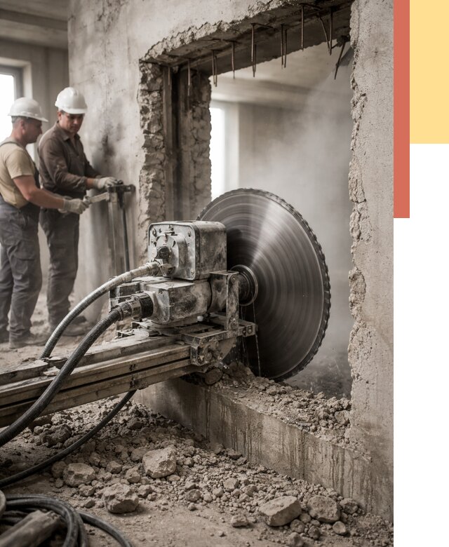 Алмазная резка проемов в Балахне от 4702 руб. быстро и недорого | ОТДЕЛОЧНИК-Блх