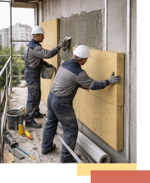 Утепление стен зданий и домов в Балахне качественно и надежно