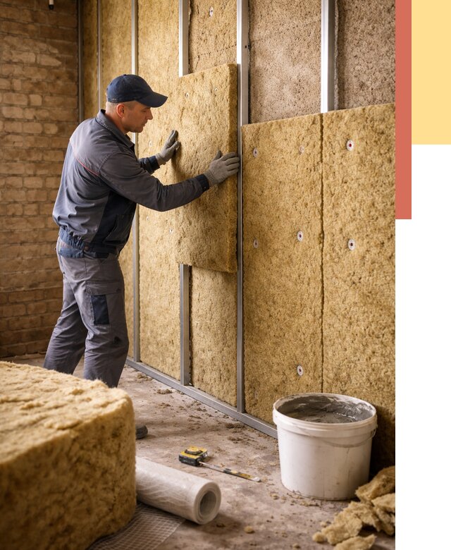 Утепление стен минватой в Балахне от 1410 руб./м2 — недорого и быстро | ОТДЕЛОЧНИК-Блх