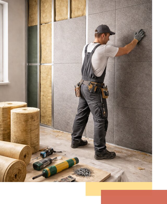 Профессиональная шумоизоляция стен в Балахне для квартиры и офиса