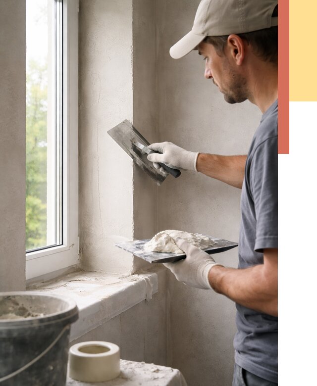 Штукатурка откосов в Балахне от 4702 руб/м² — услуги и выравнивание под ключ | ОТДЕЛОЧНИК-Блх