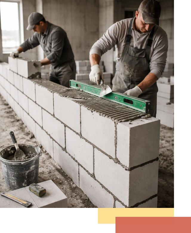 Кладка перегородок из газобетона в Балахне быстро и качественно