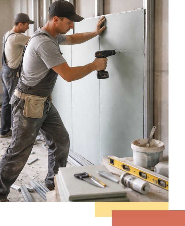 Кладка влагостойких перегородок ПГП в Балахне