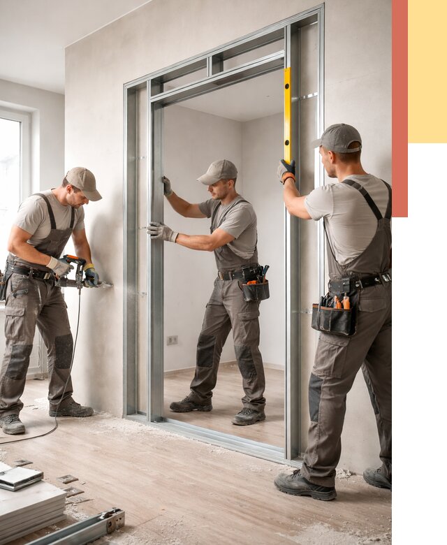 Устройство дверного проема в перегородке в Балахне от 4702 руб. под ключ | ОТДЕЛОЧНИК-Блх